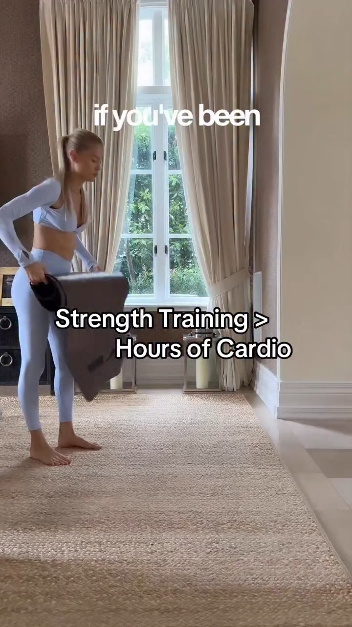 If your goal is a fit, muscular, lean body - strength training comes first. Cardio supports it, but it doesn’t have to control your life.❤️

#fitness #wellness #cardio 

#LTKfitnessgoals