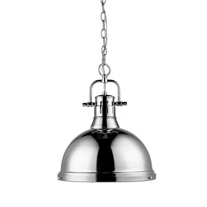 Golden Lighting Duncan Chrome Transitional Dome Pendant Light Lowes.com | Lowe's
