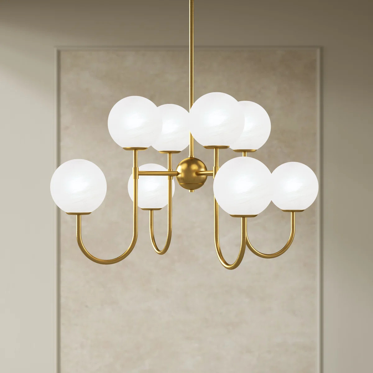 8-light Cloud Glass Chandelier For Dining Room/living Room | Wayfair North America