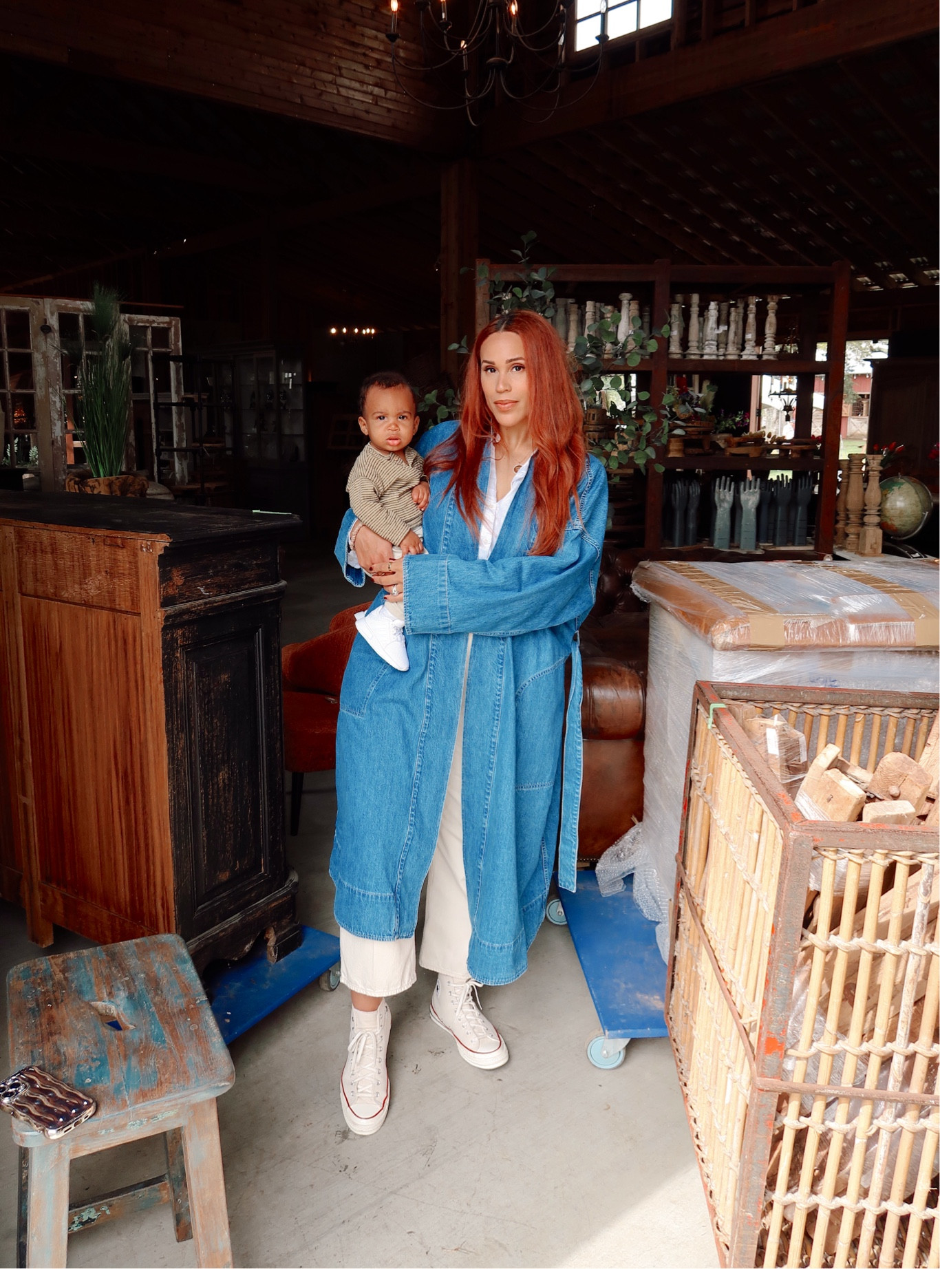 This denim trench was an investment and has proven to be worth every penny. If you love denim, it’s just as versatile as your current trench coat—especially if you’re looking for a cool twist. This exact coat sold out fast but here are great options 

Spring style
Mom style
Spring fashion
Denim
Denim jackett