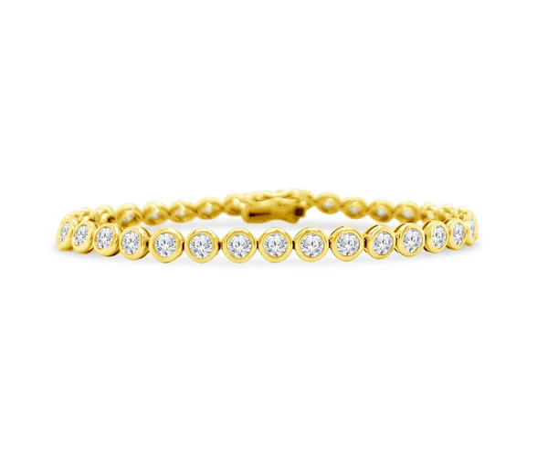 Bezel Set Tennis Bracelet | LINDSEY LEIGH JEWELRY