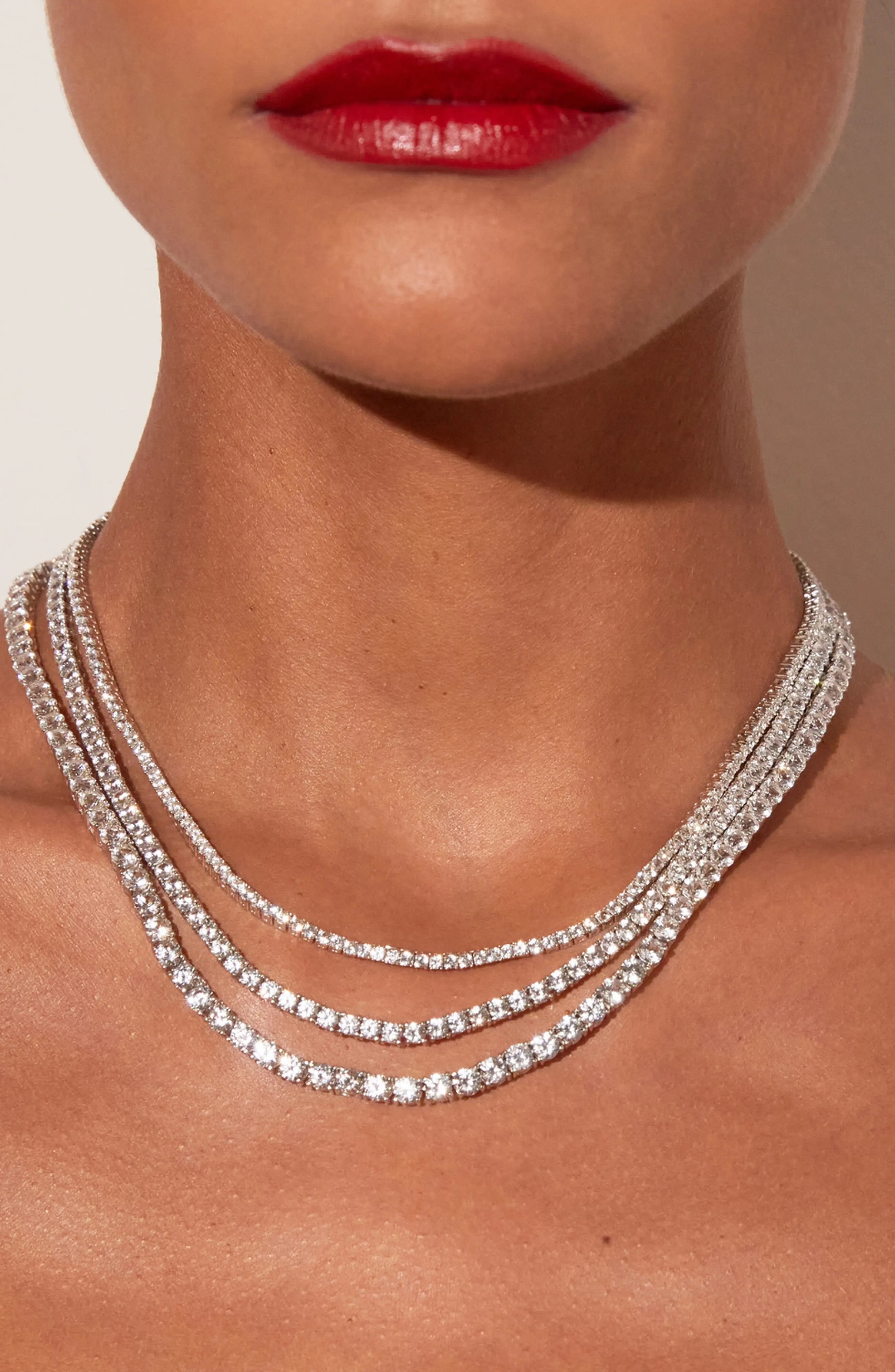 Aurate New York Lab Grown White Sapphire Tennis Necklace (Women) | Nordstrom | Nordstrom