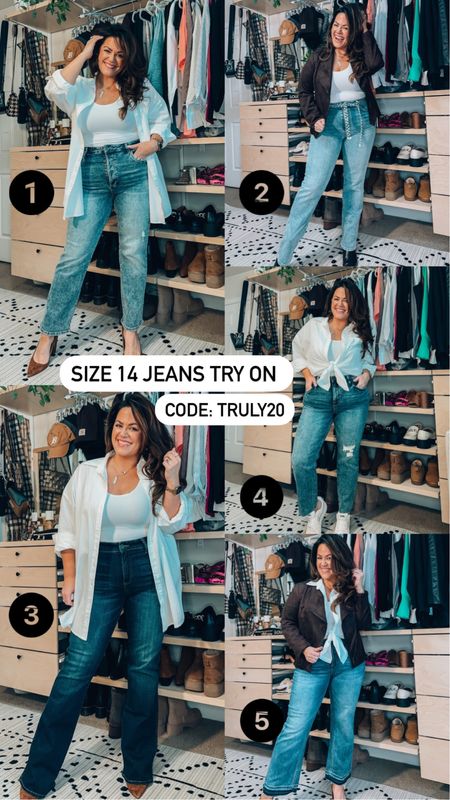 Kut from the Kloth jeans try on size 14- midsize jeans! All are tts a size 14
USE CODE: TRULY20 to save $ 
•Pair 1: Rosa high rise crop vintage straight
•Pair 2: Christie high rise slim straight braided belt
•Pair 3: Natalie high rise fab ab bootcut
•Pair 4: Rachel high rise fab ab mom raw hem 
•Pair 5: Kelsey ab fab high rise ankle flare 

#LTKSeasonal #LTKsalealert #LTKcurves
