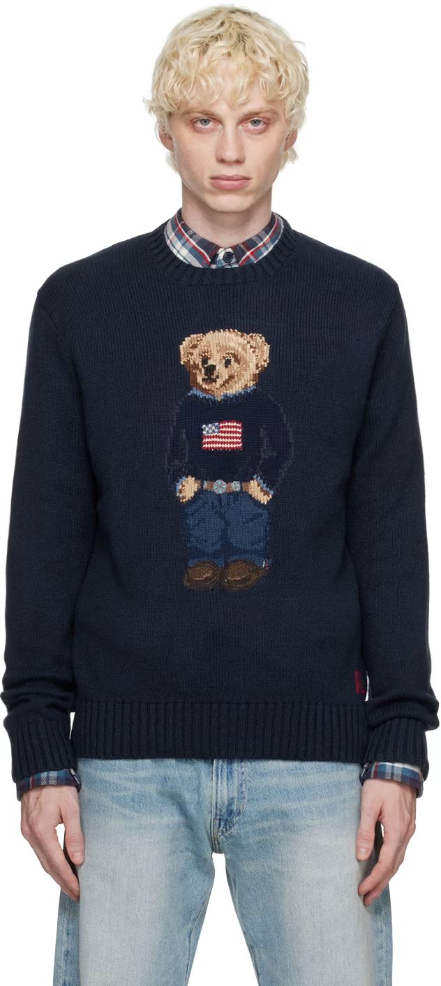 Navy Polo Bear Sweater | SSENSE