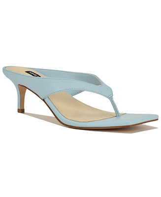 Nine West Women's Olanna Thong Kitten Heel Dress Sandals - Macy's | Macy's