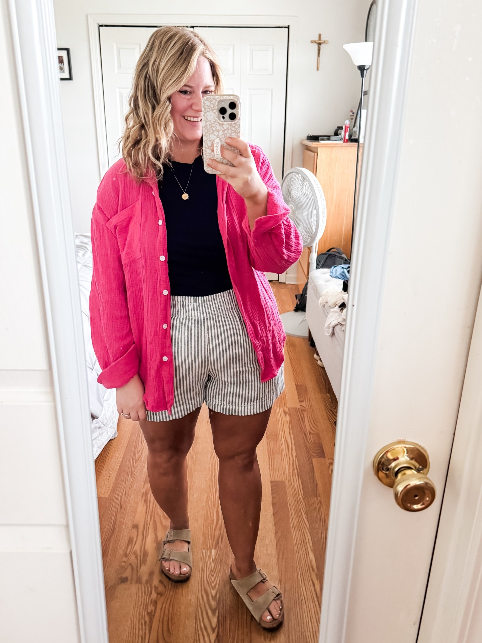 Wearing a large in my linen shorts and an XL in my tee (it’s navy blue although hard to tell in this pic!) my button down is older and not available but I linked some similar ones  

#LTKFindsUnder50 #LTKMidsize #LTKSeasonal