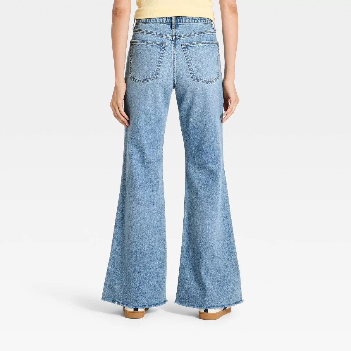 Women's Low-Rise Relaxed Denim Flare Jeans - Universal Thread\u2122 Medium Wash 16 | Target