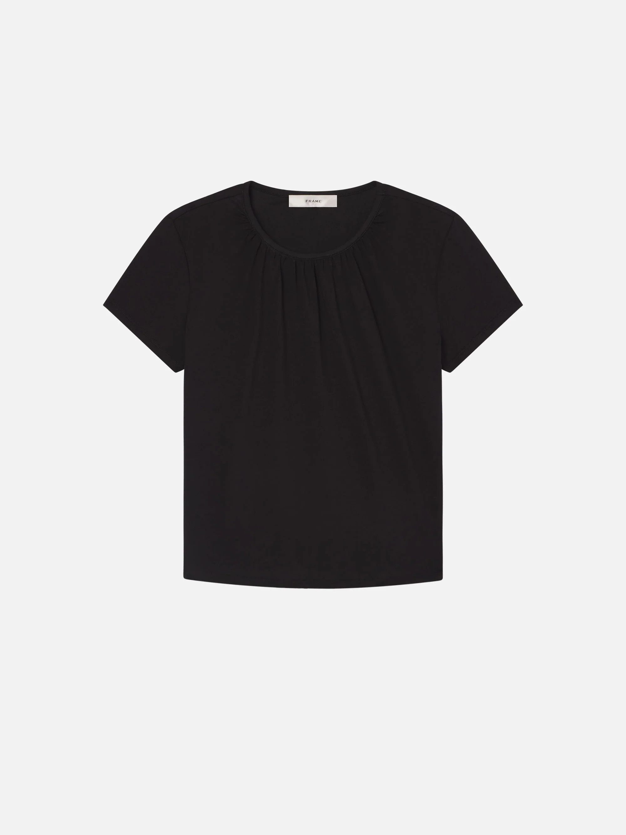 The Gathered Tee -- Black | Frame Denim