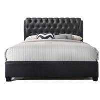 Black Button Tufted King Bed | Etsy (US)