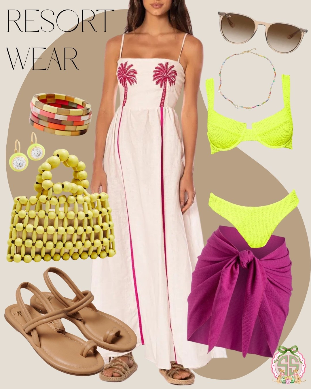 🌴☀️ Resort mode: ON ☀️🌴

From poolside lounging to sunset dinners, this look is serving all the tropical vacation vibes. 💗✨ The palm tree maxi dress is the star of the show, paired with a pop of neon swimwear, colorful accessories, and the cutest beach-ready bag. Just add a frozen drink and you’re set. 🍹🌺

Shop the entire look here ⬇️
#LTKStyleTip #LTKTravel #LTKSeasonal #ResortWear #VacationStyle #BeachVacation #TropicalStyle #VacationOutfit #ResortFashion #SouthernGirlStaples #LTKFinds #BeachChic #ColorfulStyle #SummerWardrobe

#LTKTravel #LTKSwim #LTKSeasonal