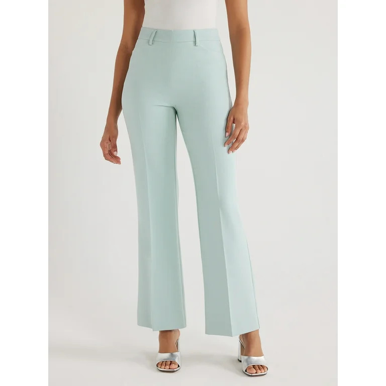 Scoop Women's High Waisted Bootcut Trouser Suit Pants, 32" Inseam, Sizes 0-18 | Walmart (US)