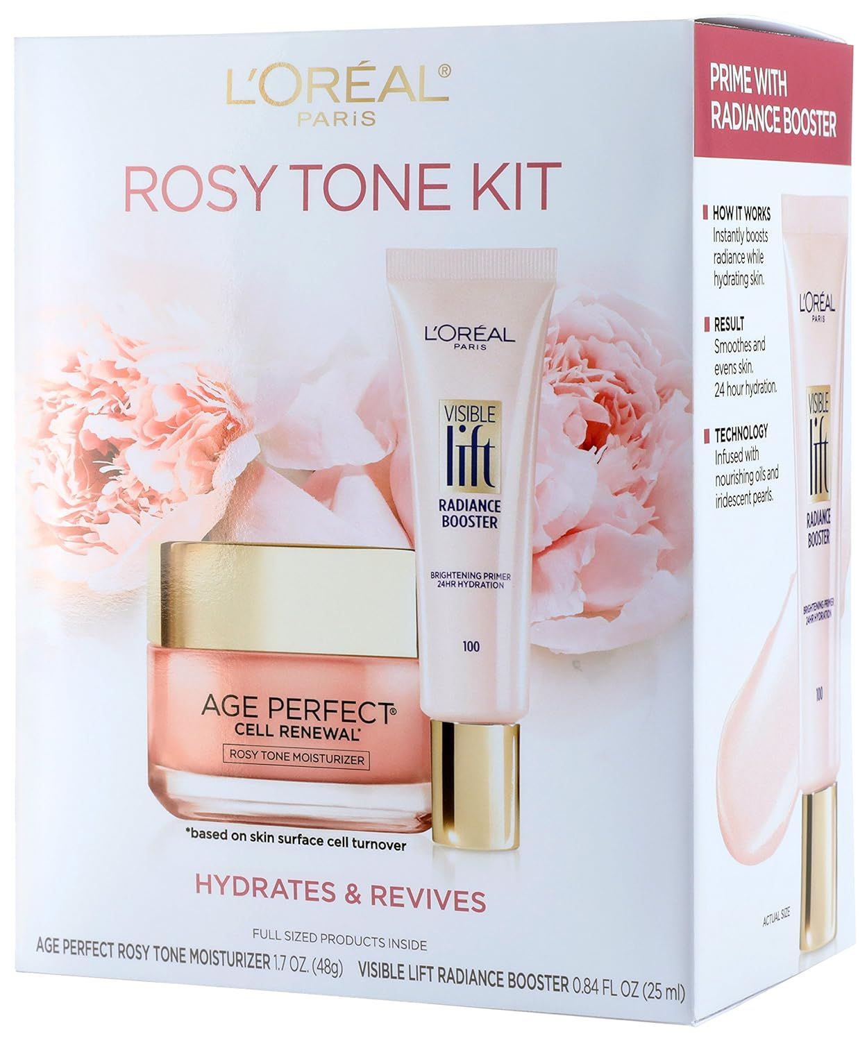 L'Oreal Paris Skin Care Giftable Kit with Rosy Tone Face Moisturizer & Visible Lift Radiance Boos... | Amazon (US)