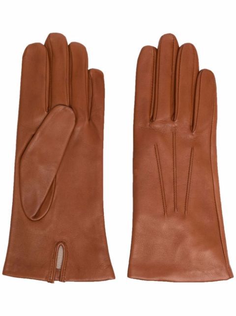 Mackintoshleather stitch-detail gloves | Farfetch Global