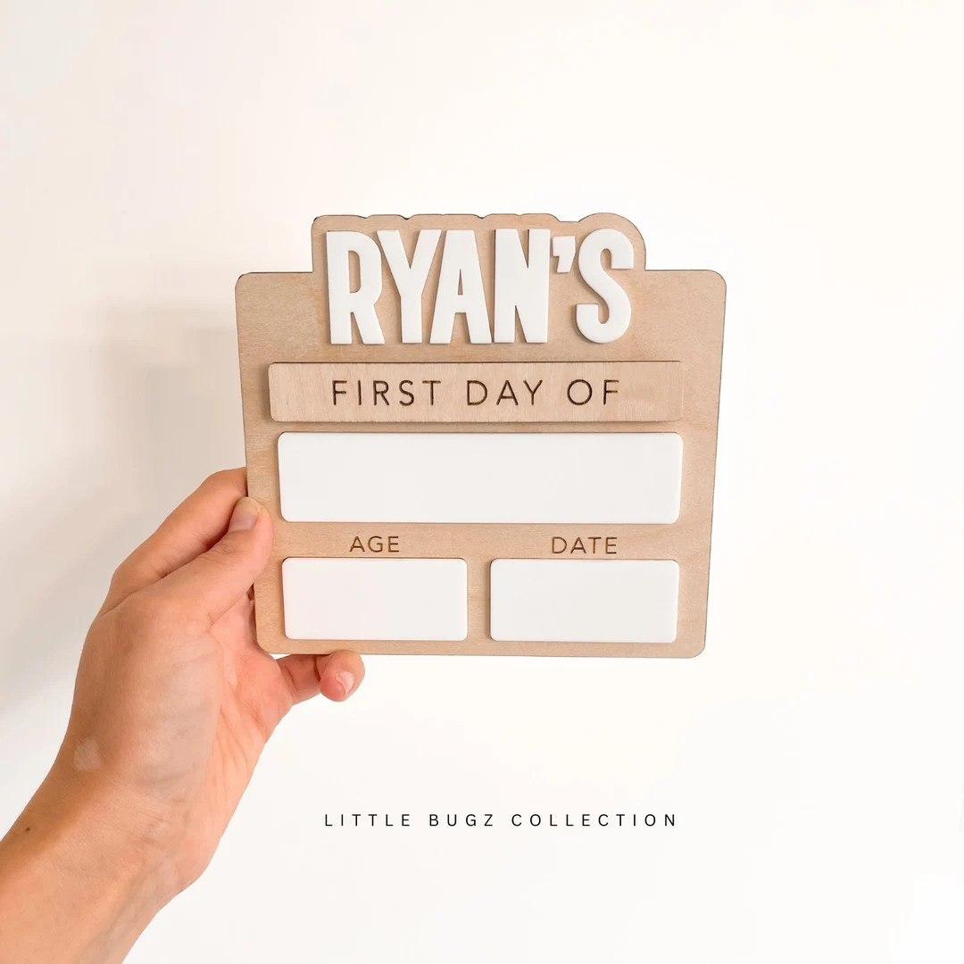 Back to School Sign, First Day of School Sign, Back to School Board, Interchangeable First and La... | Etsy (US)