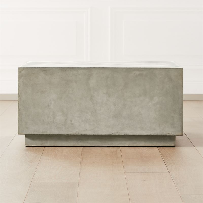 Matter Grey Cement Square Coffee Table + Reviews | CB2 | CB2