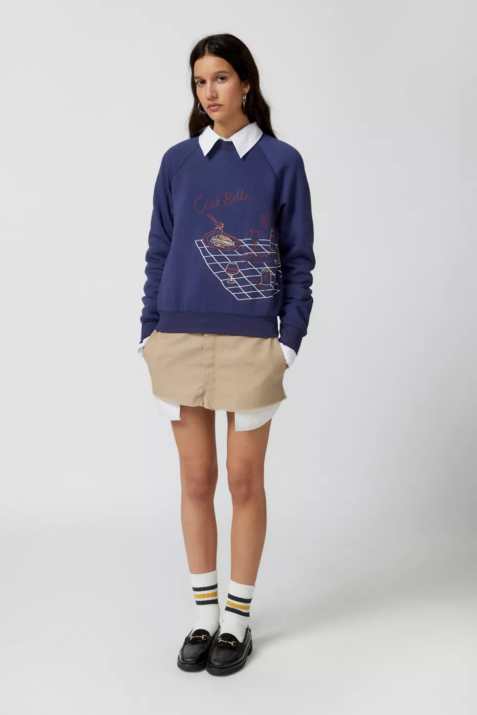 Project Social T Ciao Bella Dinner Party Crew Neck Sweatshirt | Urban Outfitters (US and RoW)