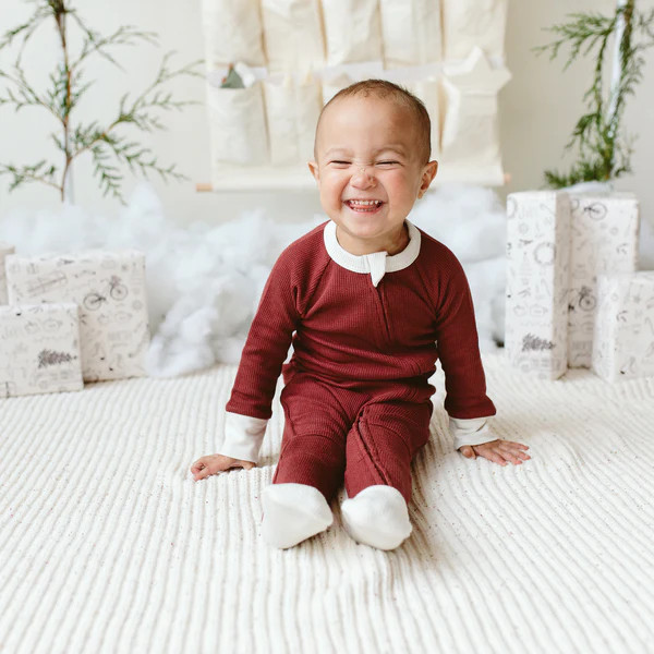 THERMAL ZIPPER JUMPSUIT | COCOA + CREAM | goumi