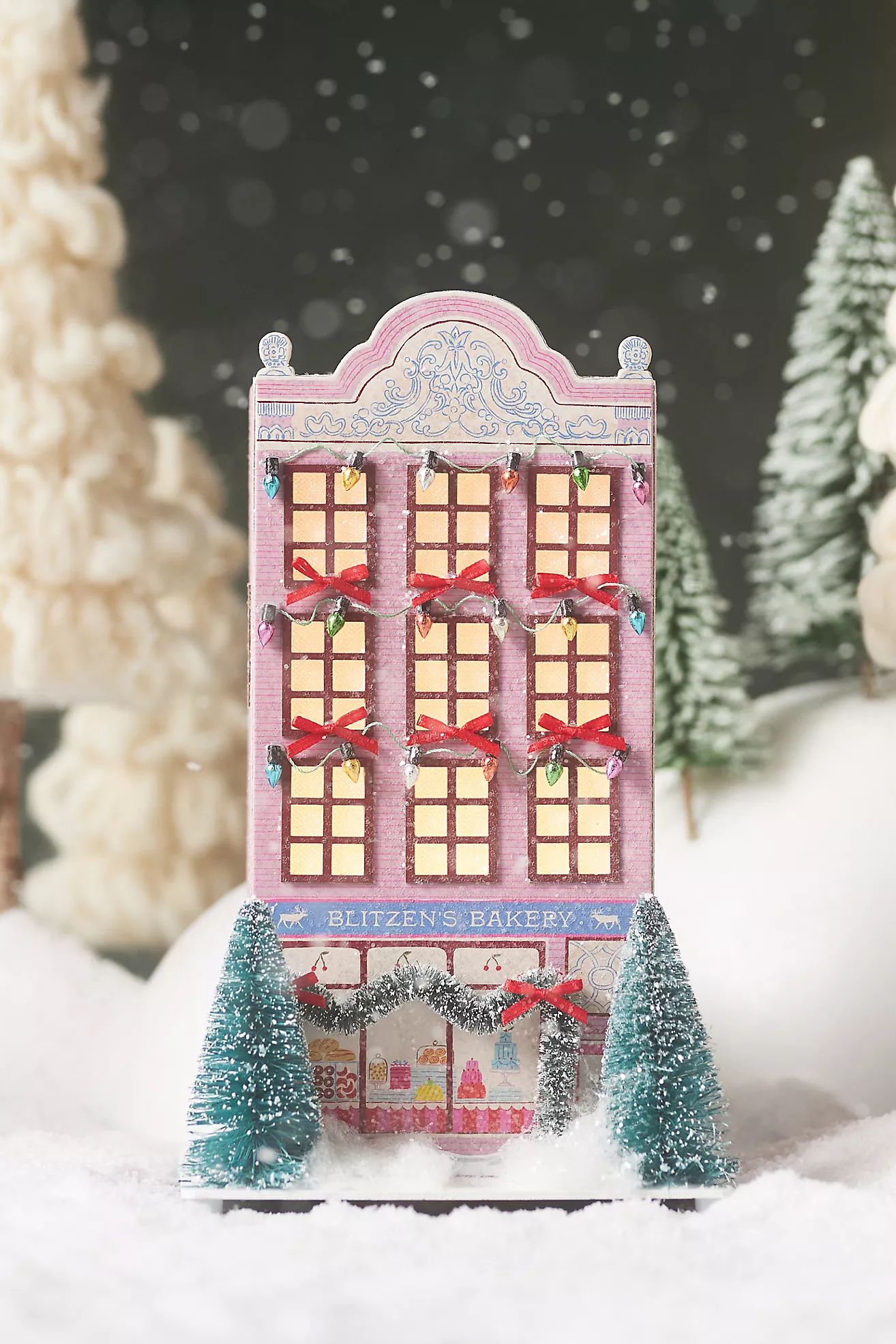 Emily Taylor Light-Up Holiday Paper Houses | Anthropologie (US)