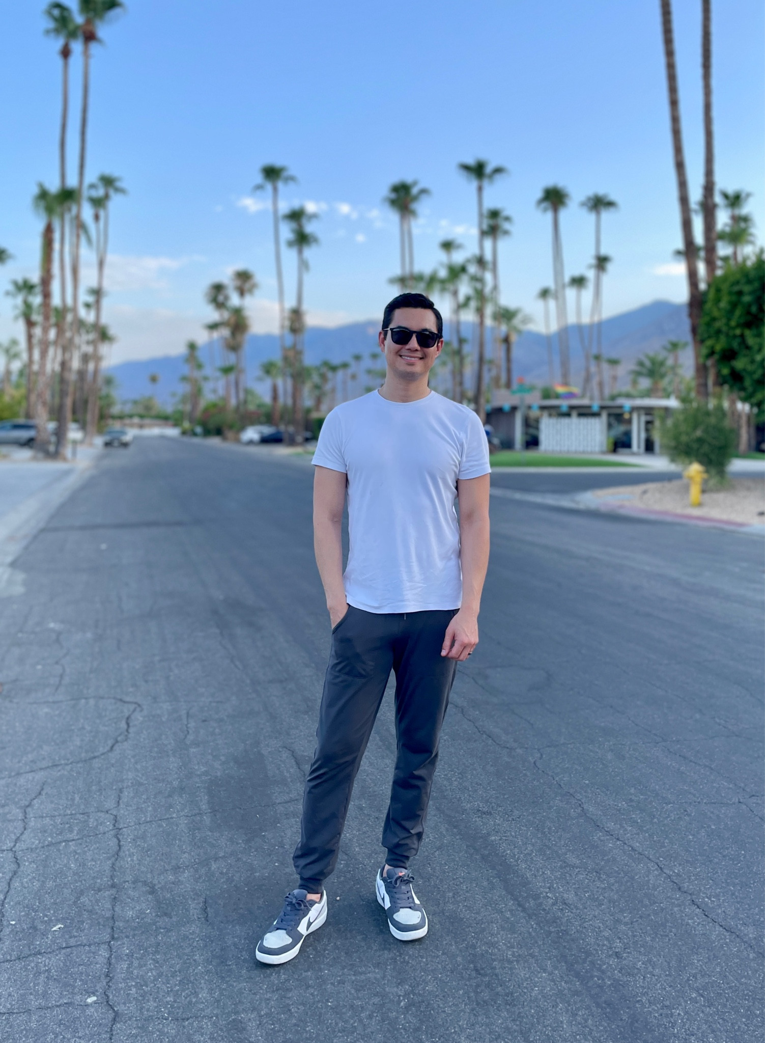 What the hubby wore for a road trip to Palm Springs 🌵☀️  The hubby’s joggers are so comfortable for travel days, plus the best men’s T-shirt that he has in every color—the quality is 💯! 

Road trip outfit, travel outfit, men’s style, men’s fashion, men’s joggers, men’s T-shirt, men’s sneakers, The Stylizt



#LTKFindsUnder100 #LTKTravel #LTKMens