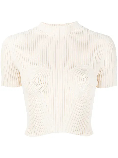 Spiral ribbed-knit top | Farfetch Global