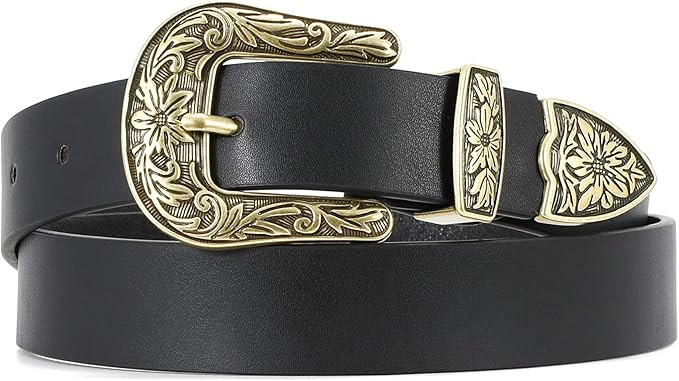 WHIPPY Western Belts for Women - Vintage Western Design Ladies Cowgirl Waist Belt for Pants Jeans... | Amazon (US)