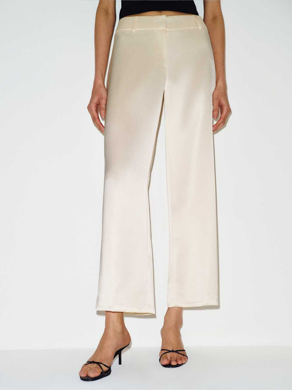 Gisele Satin Low Rise Cropped Pant | Reformation (Global)