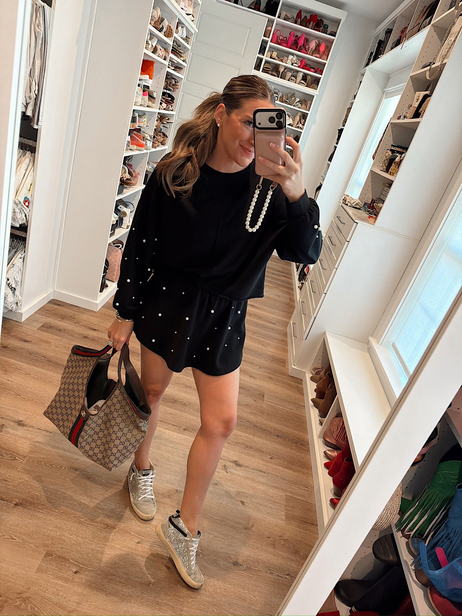 This set looks pulled together and is effortless! In a medium two piece set with pearl studs, sneakers and accessories- fits tts.

#LTKFindsUnder50 #LTKSeasonal #LTKgrwm