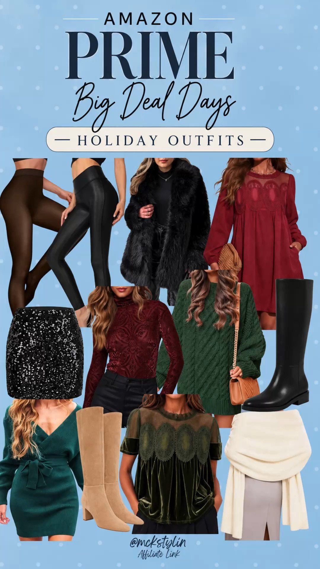 Holiday fashion on sale for prime big deal days.