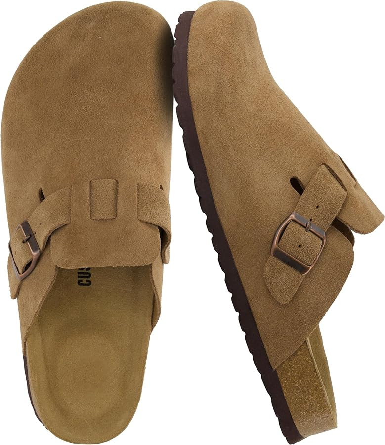 CUSHIONAIRE Haze Genuine Suede Leather Mens Clogs - Comfortable Slip On Potato Shoes for Men with... | Amazon (US)