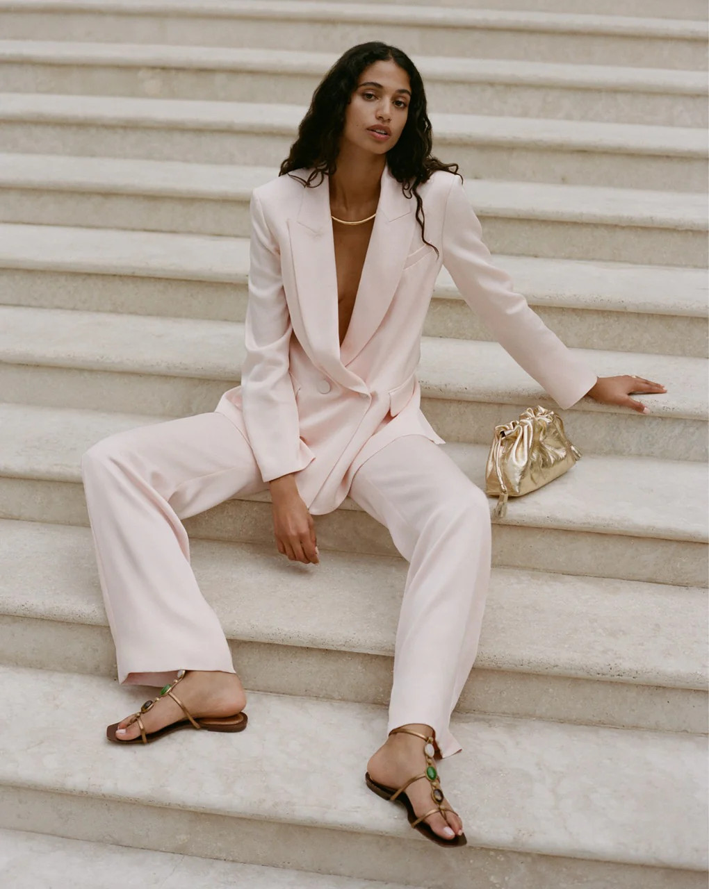 Sevyn Blazer Jacket in Pink Shell | Veronica Beard | Veronica Beard
