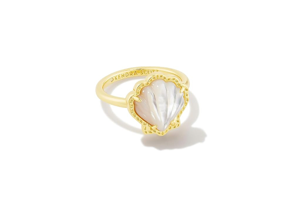 Kendra Scott Brynne Shell Band Ring (Gold Ivory Mother Of Pearl) Ring | Zappos