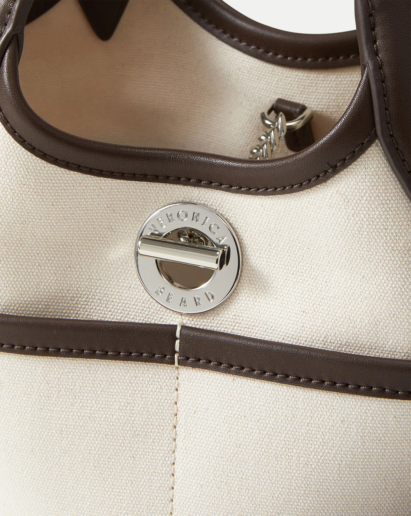 Canvas Anchor Top-Handle Bag in Espresso & Ecru | Veronica Beard | Veronica Beard UK