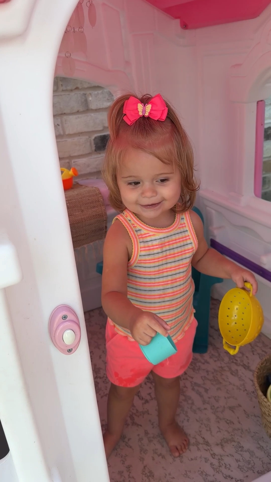 Loves her running water sink and playhouse!

#LTKKids