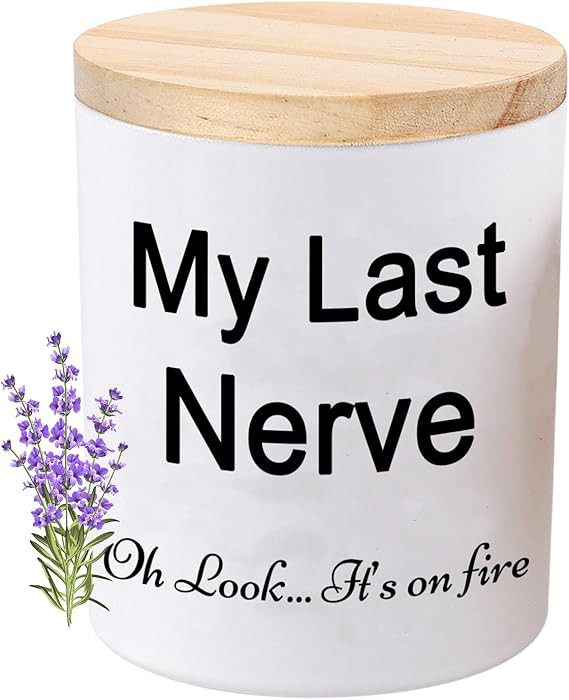 BFJLIFE Candles Gifts for Women Funny Unique Novelty My Last Nerve Candle Christmas Birthday Gift... | Amazon (US)