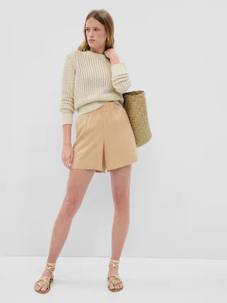 Linen-Blend Pull-On Shorts | Gap (US)