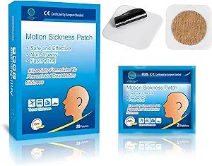 KONGDY 20 Counts Motion Sickness Patches, Sea Sickness Patch for Cruise, Anti Nausea Patches for ... | Amazon (US)