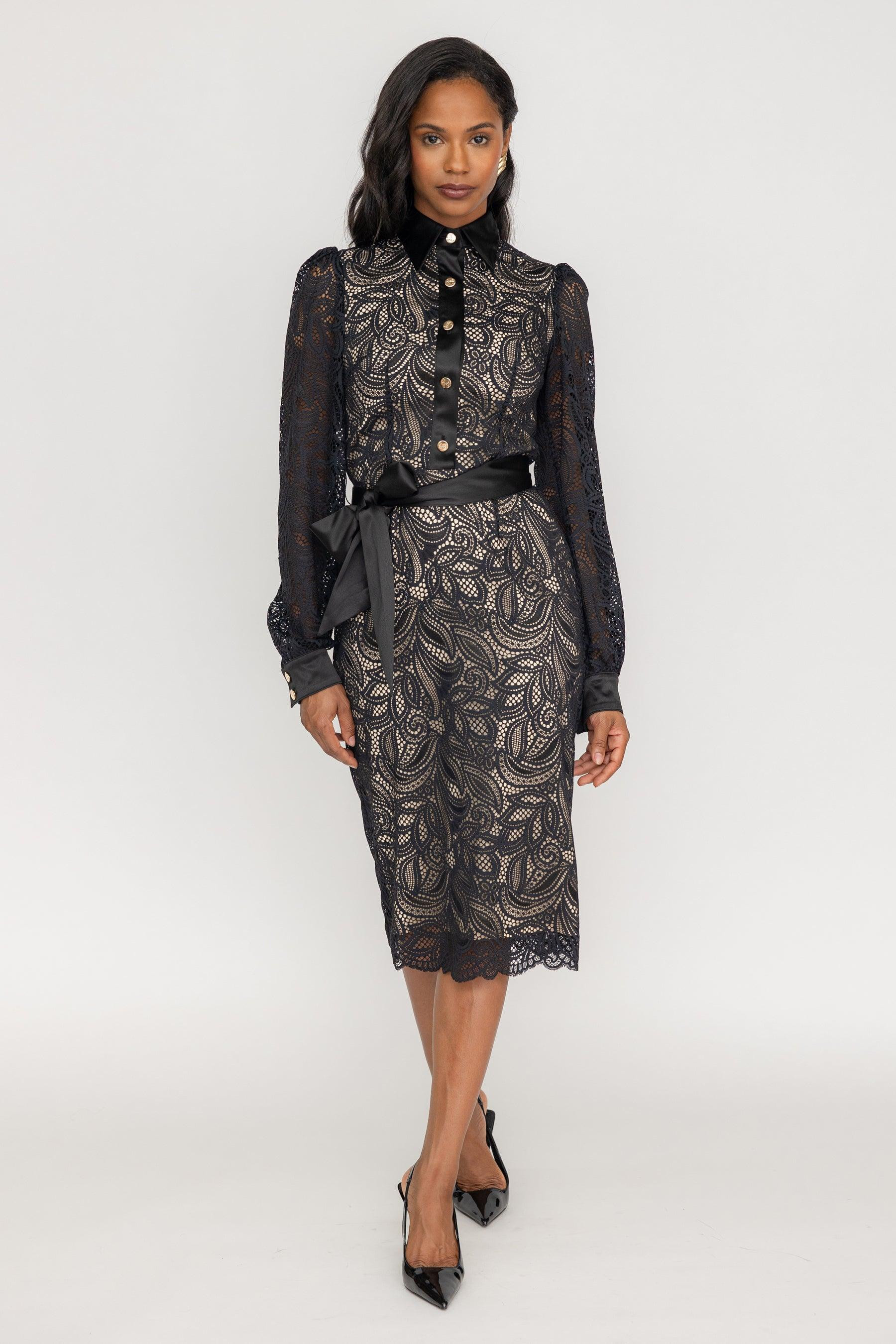 Lyric Lace Shirt Dress | ZETAYE