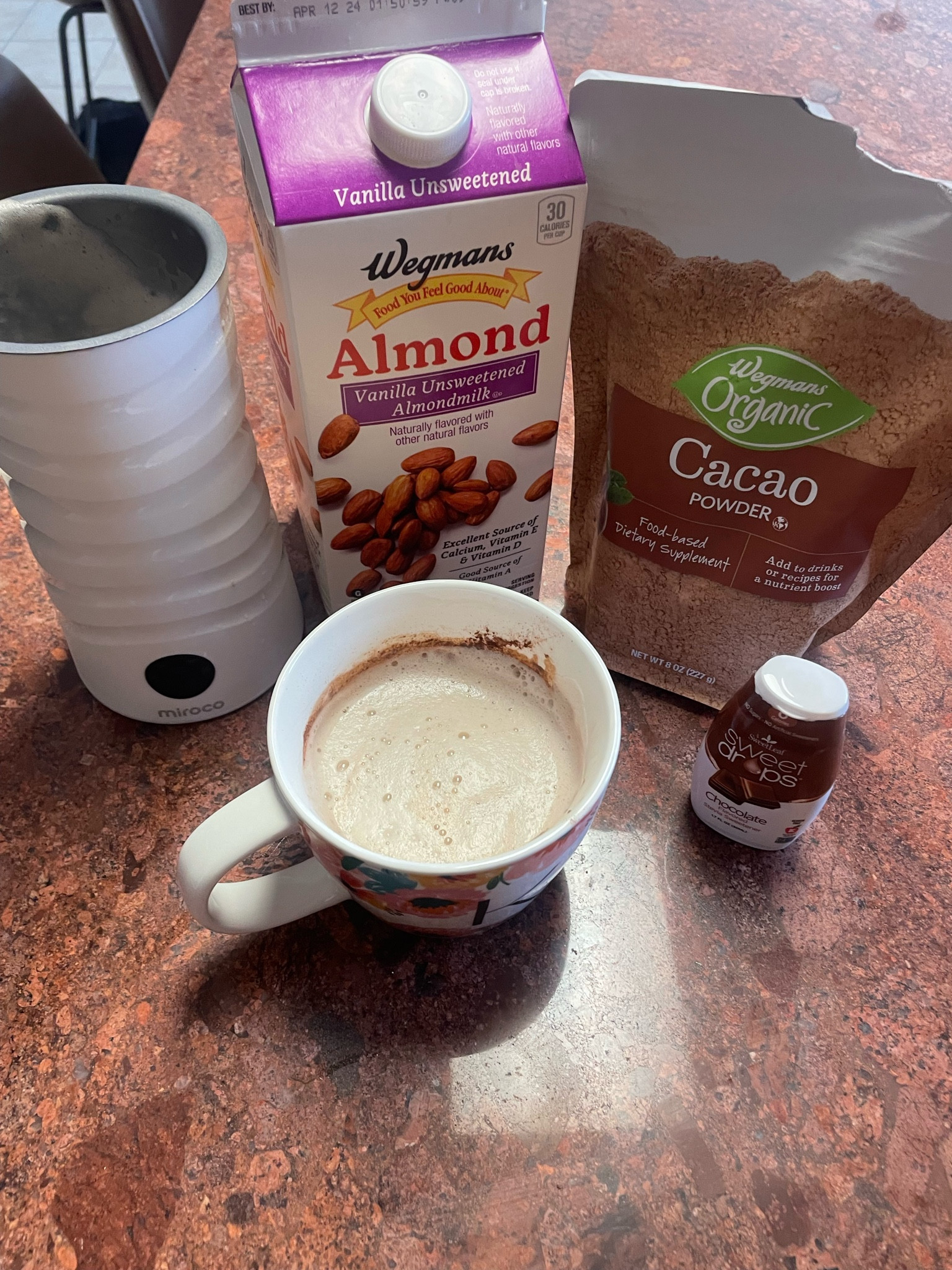 Dr Amen’s healthy hot chocolate recipe!! This is so delicious and only 60 calories 

Almond milk
1 tsp organic raw cacao
Tiny bit of Chocolate sweet leaf stevia 
Heat it up in the microwave 
Froth and enjoy!! I love this even more than Swiss miss 

#LTKfindsunder50 #LTKfitness #LTKMostLoved