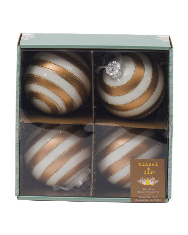 Set Of 4 Glass Ball Ornaments | Pillows & Decor | Marshalls | Marshalls