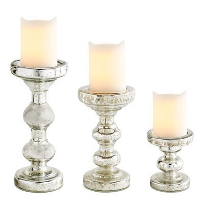 Mercury Glass Pillar Candle Holders | Pier 1 Imports