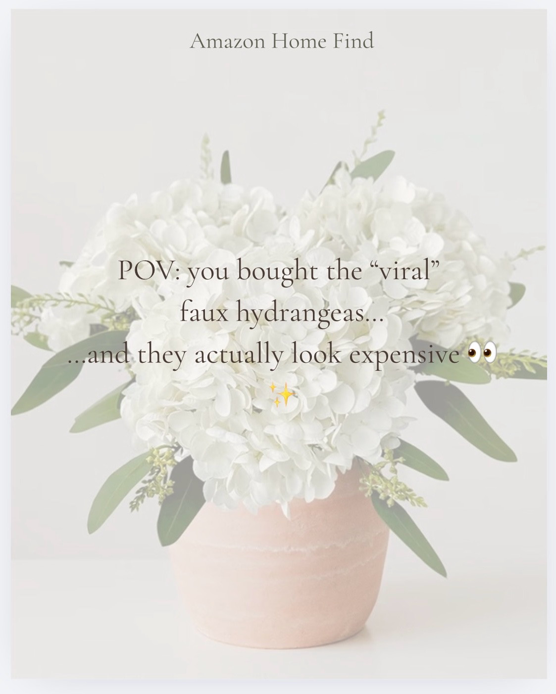 The viral faux hydrangeas are officially Kathryn P Lifestyle approved ✨

These oversized real-touch hydrangeas make your home look instantly elevated without spending florist money every single week. I’m obsessed with how easy they are to style for hosting, coffee tables, bathroom counters, kitchen islands, entry tables, and summer entertaining.

They honestly look designer-level in photos and video which makes them perfect for content creators too 👀

Which color are you choosing first?  #fauxflorals #hydrangeas #homedecor #luxuryhome #amazonhome

#LTKdayinmylife #LTKHome #LTKSeasonal