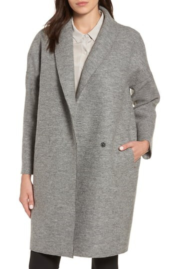 Women's Sosken Emma Boiled Wool Coat, Size 0 - Grey | Nordstrom