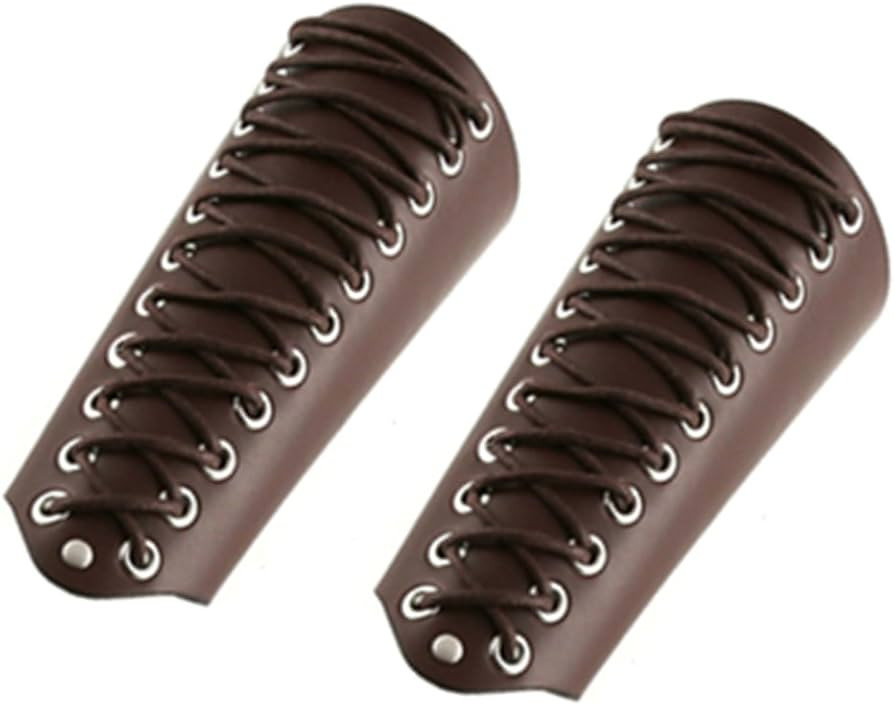 HZMAN Unisex Faux Leather Gauntlet Wristband Wide Bracer Arm Armor Cuff | Amazon (CA)