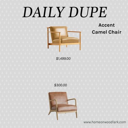Real leather or faux leather?  Two great options for a camel colored leather accent chair.  

Target faux leather accent chair.  Crate and Barrel leather accent chair.  

#LTKhome