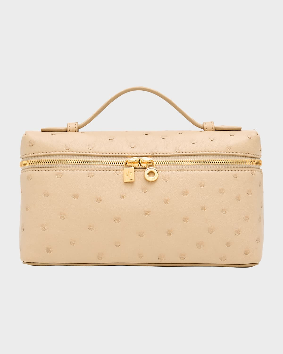 Extra Pocket L19 Ostrich Leather Pouch | Neiman Marcus