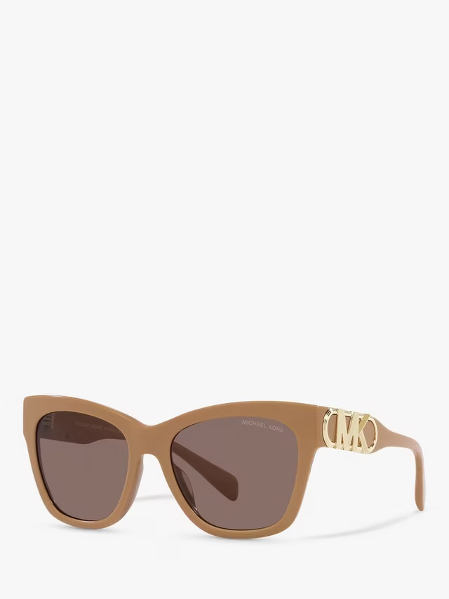 Michael KorsMK2182U Women's Polarised Empire Butterfly Sunglasses, Camel | John Lewis (UK)