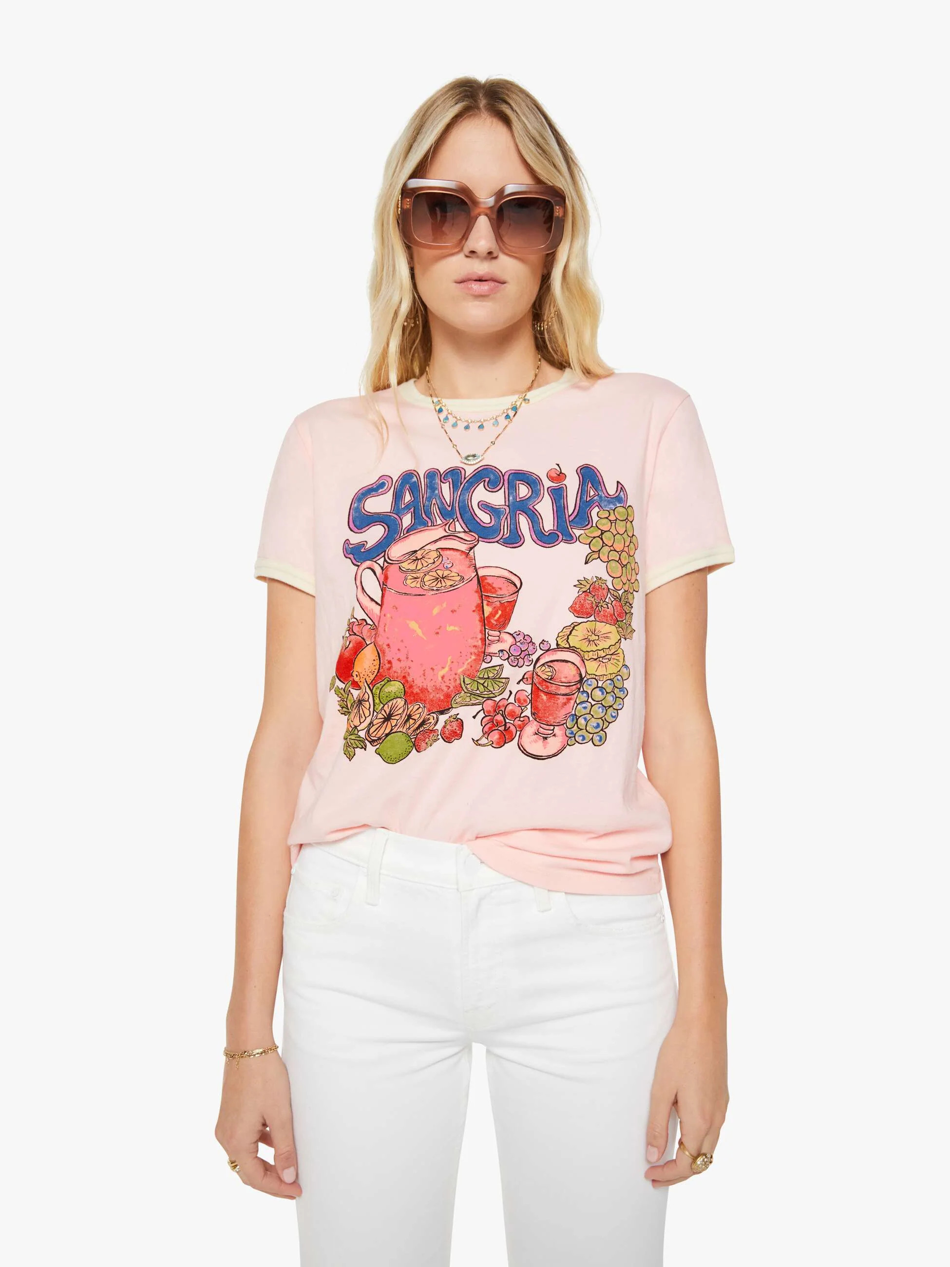 The Lil Goodie Ringer - Sangria | Mother Denim
