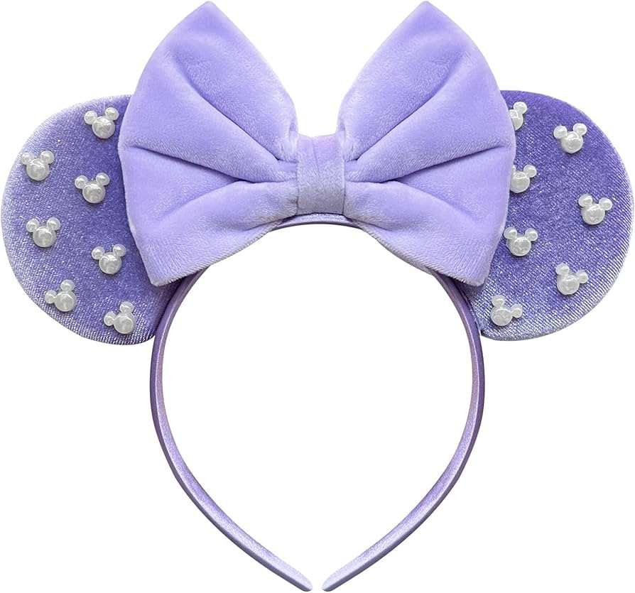 Trnerm Mouse Ears for Women Purple Velvet Mouse Ears Headband Halloween Mouse Ears Halloween Head... | Amazon (US)