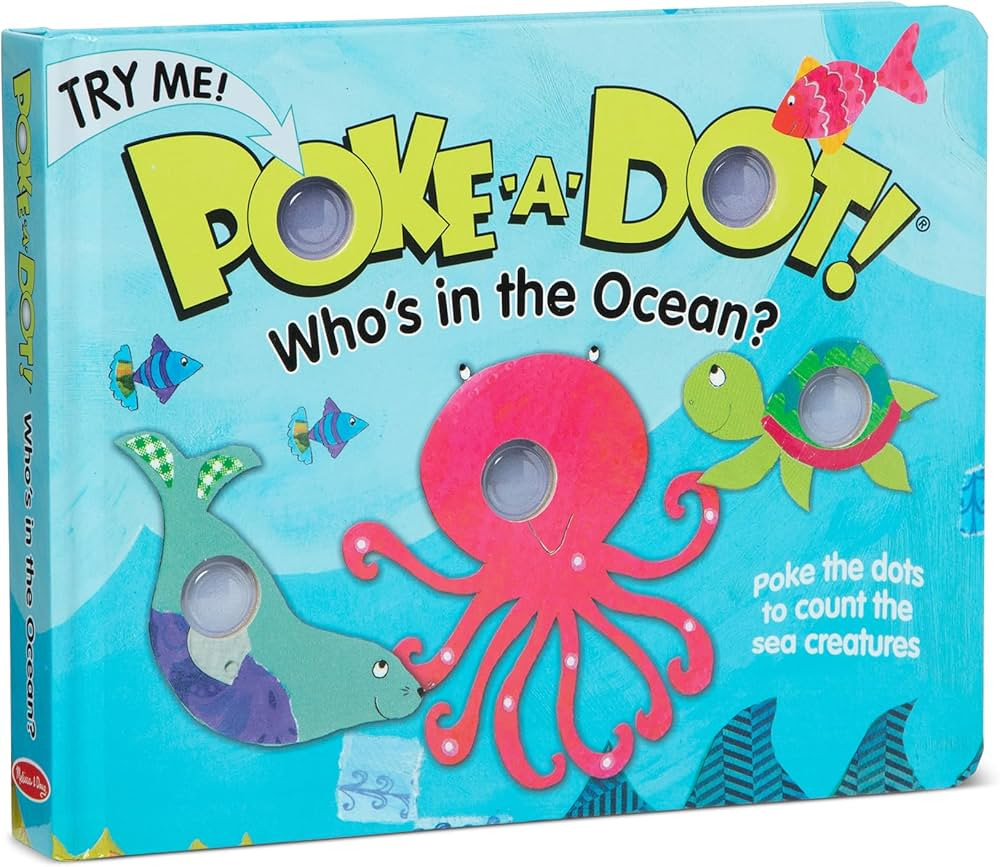 Melissa & Doug Children's Book - Poke-a-Dot: Who’s in the Ocean (Board Book with Buttons to Pop... | Amazon (US)