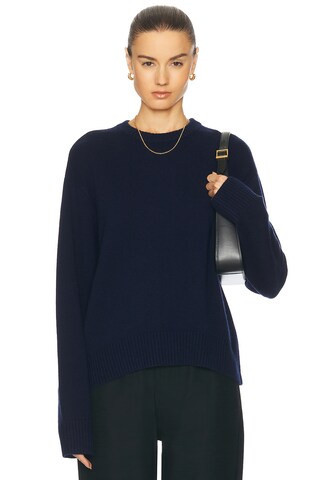 EAVES Lanie Wool Cashmere Sweater in Navy - Navy. Size S (also in L, XL, XS). | FWRD 